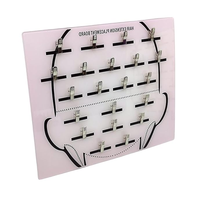 Extension Holder - Wig Sectioning Display Plates, Secure Clip Design, Clip-In Wig Grafting Plate, Time Saving Acrylic Hair Separator Board | Professional Grafting Plate for Hairpieces Home Salon Appl