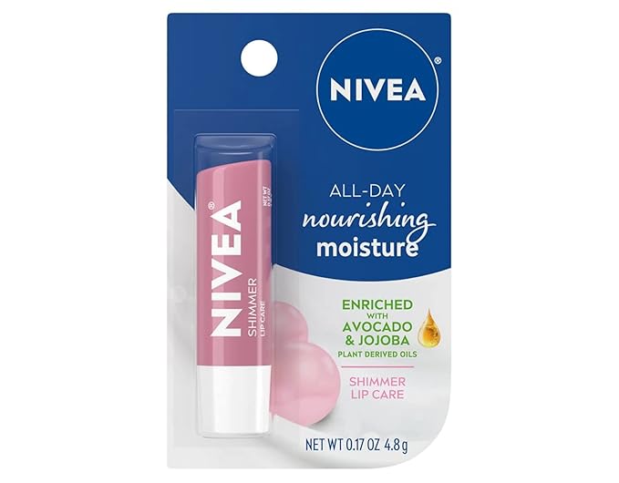NIVEA A Kiss of Shimmer Radiant Lip Care 0.17 oz (Pack of 6)
