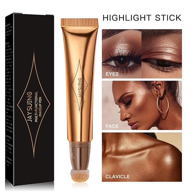 Liquid Blush Beauty Wand, Liquid Blush, Blush stick, Liquid Blush for Cheeks, Contour Beauty Wand, Natural Smooth Creamy Highlight Matte Liquid Blush Stick with Soft Cushion Applicator