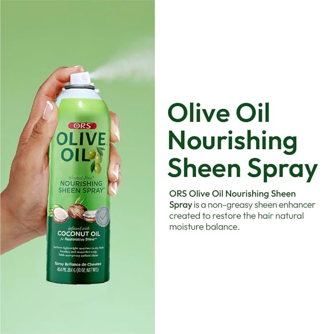 ORS Olive Oil Nourishing Sheen Spray infused with Coconut Oil 10 ounces