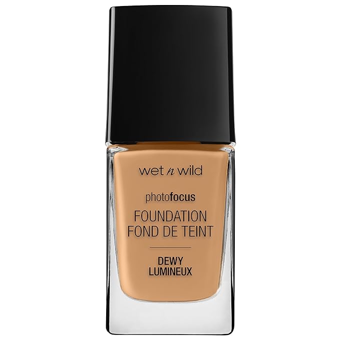 wet n wild Photo Focus Dewy Liquid Foundation Makeup, Amber Beige