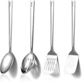 Homquen Stainless Steel Kitchen Utensils Set 4pcs, Cooking Utensils Set, Kitchen Tools Spatulas Set, Cooking Spoons, Home Essentials Kitchen Gadgets Accessories