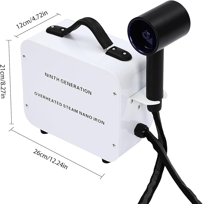 Nano Ionic Hair Steamer Machine with 1300W Fast Heat, 1-10 Adjustable Mist, 11.8oz Tank for Deep Conditioning Treatment at Home & Salon, Moisturizing Dry/Damaged Hair