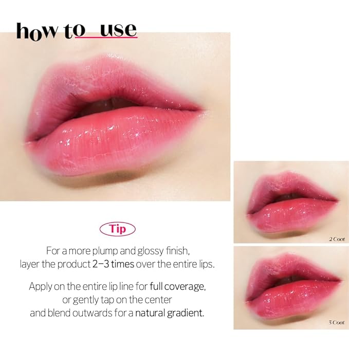 ETUDE Dear Darling Oil Tint #3 Neon Pink 4.2g | High Moisturizing and Strong Hydrating Lip Oil/Lip Gloss | Smooth and Moist Lips | Non-Sticky Lip Oil Tint For Dry Lips | K-beauty