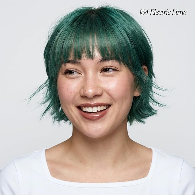 Adore Semi Permanent Hair Color (164 Electric Lime) | Vegan & Cruelty-Free Green Hair Dye | No Ammonia, No Peroxide, No Alcohol | 4 Fl Oz Each (Pack of 2)