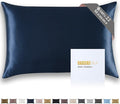 ZIMASILK 22 Momme Silk Pillowcase for Hair and Skin - 100% Pure Mulberry Silk with Hidden Zipper, Grade 6A Luxury Pillow Case for Women, Soft & Durable, Gift Box (King 20"x36" Navy Blue)
