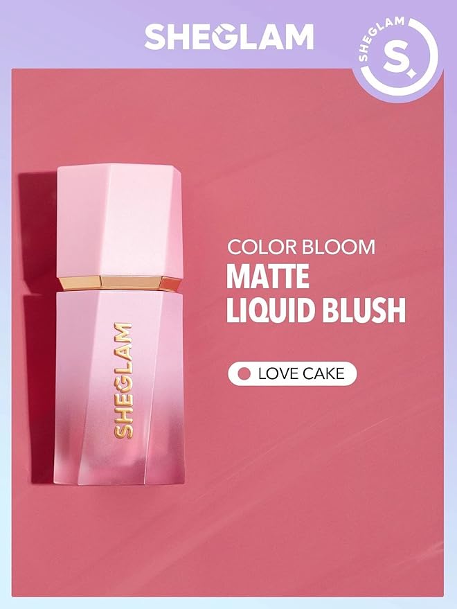 SHEGLAM Color Bloom Liquid Blush Makeup for Cheeks Matte Finish - Love Cake