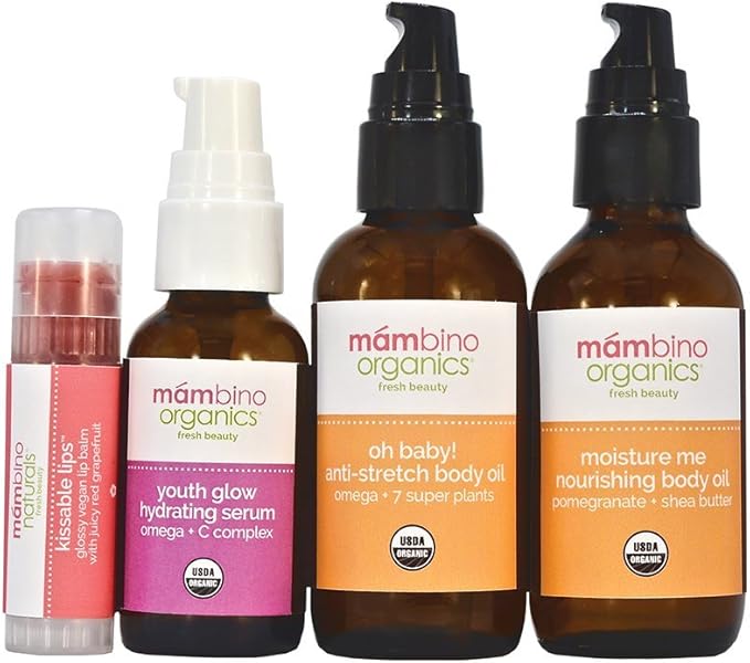 Mambino Organics Kissable Lips Glossy Vegan Lip Balm, Juicy Red Grapefruit, 7 G, 3 Pack