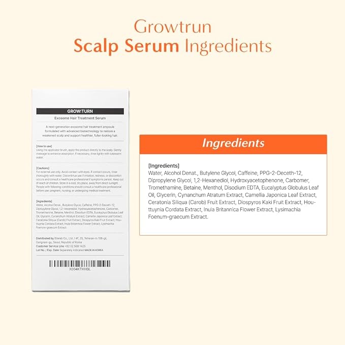 lilyeve GROWTURN Hair Growth Serum with Built-in Brush, Heartleaf-Derived Exosomes to Revitalize Hair, Hair Thickening, Hair Growth Accelerator - Korean Hair Care, 3.38 fl. oz. (Pack of 2)