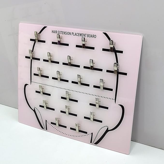 Extension Holder - Wig Sectioning Display Plates, Secure Clip Design, Clip-In Wig Grafting Plate, Time Saving Acrylic Hair Separator Board | Professional Grafting Plate for Hairpieces Home Salon Appl