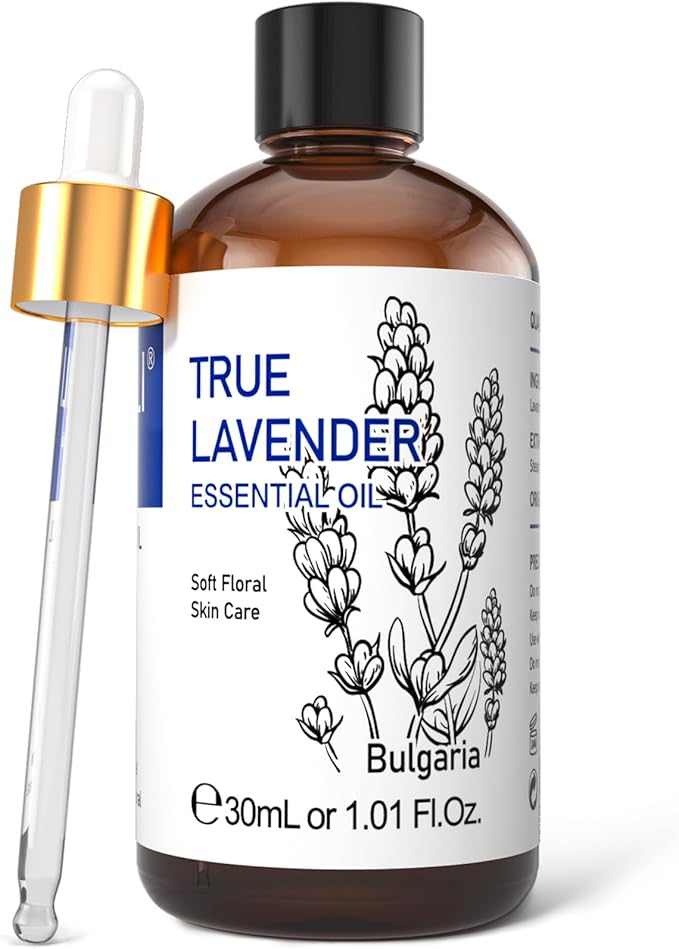 HIQILI Lavender Essential Oil for Diffusers, Aromatherapy, Natural Relaxation, Stress Relief & Sleep Aid, Therapeutic Grade 1 Fl Oz