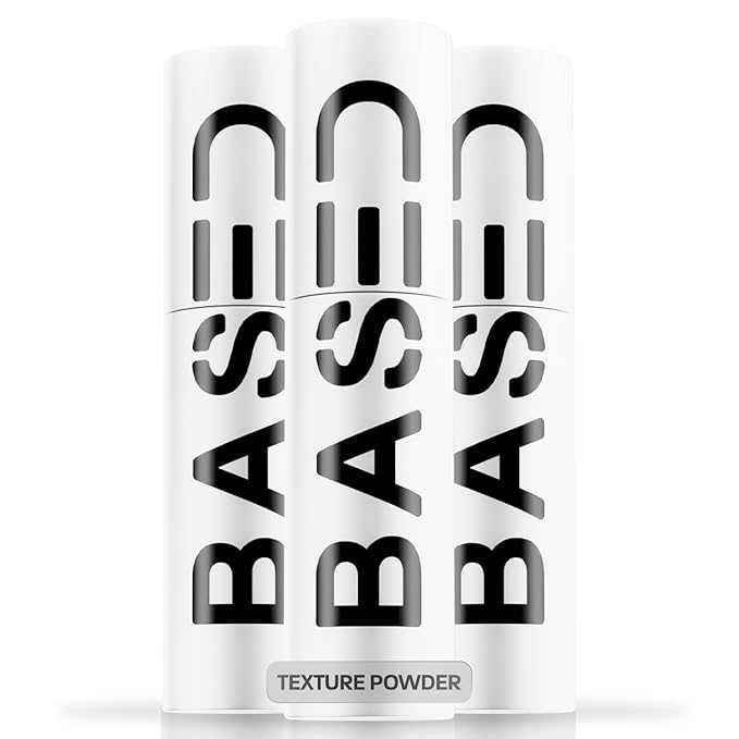 BASED Hair Texturizing Powder, Lightweight & Volumizing Hair Styling Powder with Matte Finish, Add Texture to Hair with Medium Hold, For Short to Medium Hair, (1.69oz Bottle, 2.5 Gram Fill, Pack of 3)