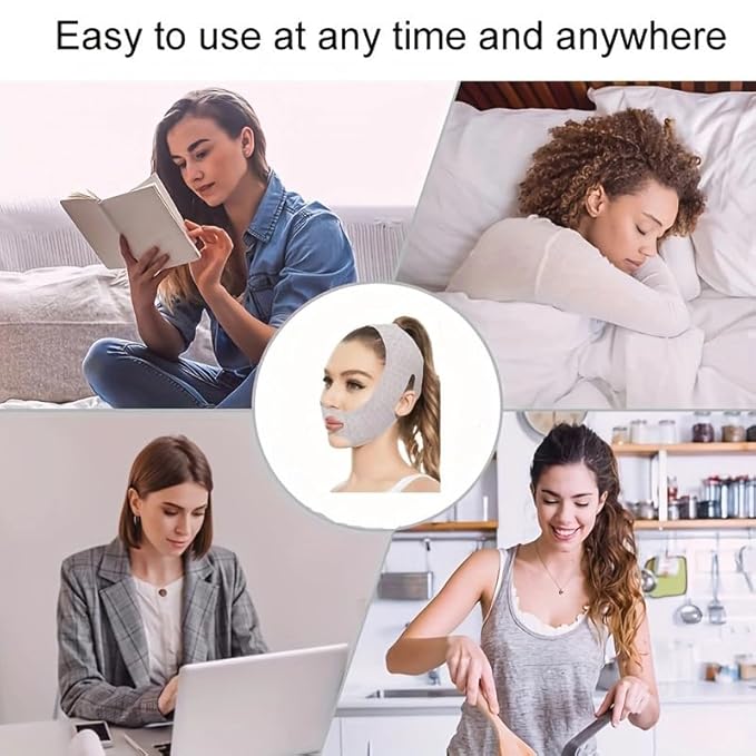2pc V Line Face Lifting Strap - Chin and Cheek Lifting Bandage for V Face Lift - Sleeping Mask Strap for Women - Gift Idea