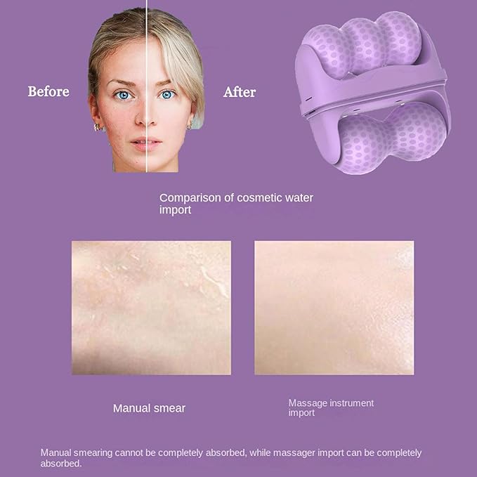 Ice Roller for Face Women - 2 in 1 Facial Ice Roller for Face & Eye Puffiness Relief, Gua Sha Facial Tools for Massage, Body Minor Cold Compress