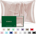 Mulberry Silk Pillowcase for Hair and Skin, SGMSILK 22 Momme Natural Silk Pillow Cases with Zipper, 6A Soft and Smooth Single Sided Pure Silk Pillow Cover (Coral Pink, King 20"x36")
