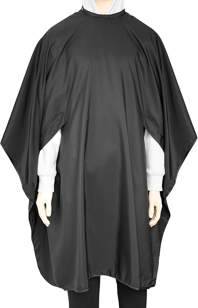 Waterproof Hairdresser Cutting Cape Lightweight with Two Slots Salon Cape Adjustable Neck Part for Adults and Youth