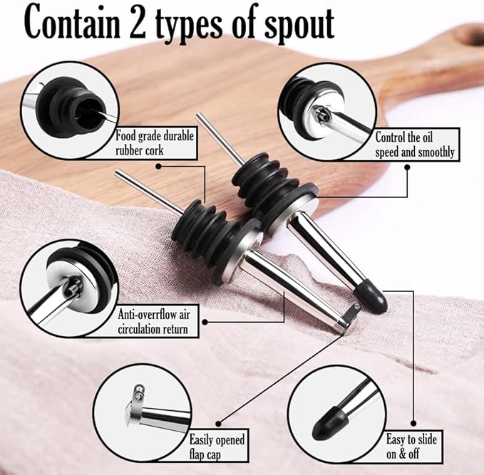 Sweejar Ceramic Olive Oil Dispenser Bottle, Opaque Oil Cruet Protects Oil to Reduce Oxidation, Suitable for Oil, Vinegar, Coffee Syrups & Other Liquids, Pack of 1, 15.5 Fl Oz (Gradient Gray)