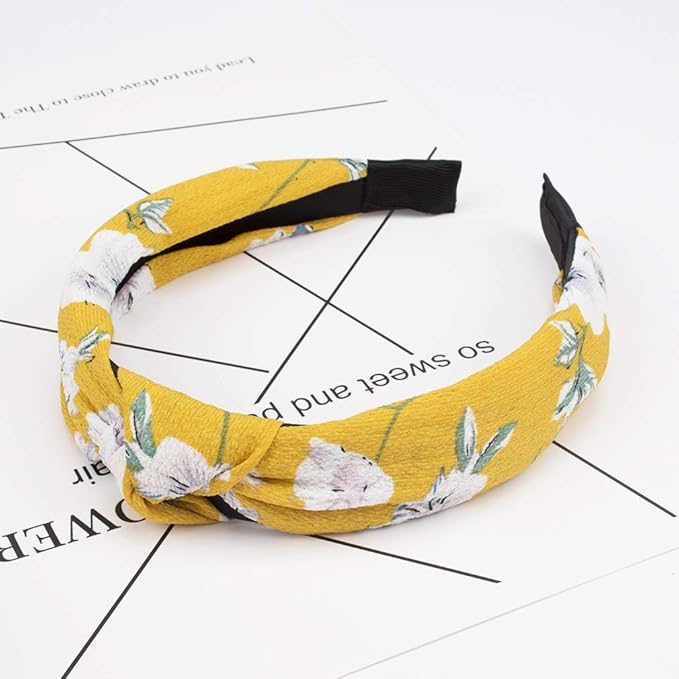 VELSCRUN Womens Headbands Boho Headbands for Women 12 Pack Knot Headband Women Knotted Head Band Elastic Turban HeadBands Boho Bandeau Wide Hair Bands Hair Accessories for Washing Face