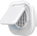 Dryer Vent Cover Outside 4 inch, Magnetic Door Design, Durable Airflow Vent with Lint Trap Screen, Thickened Material, 7 inch x 7 inch Size, White