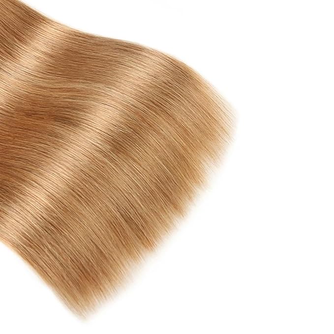 Ombre Human Hair Bundles Blonde Straight Bundle 3 Tone Brown And Honey Blonde Straight Bundles 24 26 28 Inch Double Weft Real Color 27 Bundle Hair Weave
