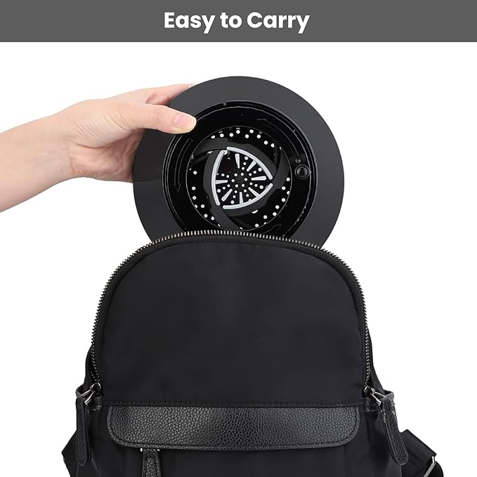 Segbeauty Universal Collapsible Hair Diffuser, Travel Foldable Adjustable Salon Fast Drying Blow Dryer Diffuser Attachment Portable for Thick Wavy Curly Hair Fit Most Blower 1.5"-3.22" Nozzle Black