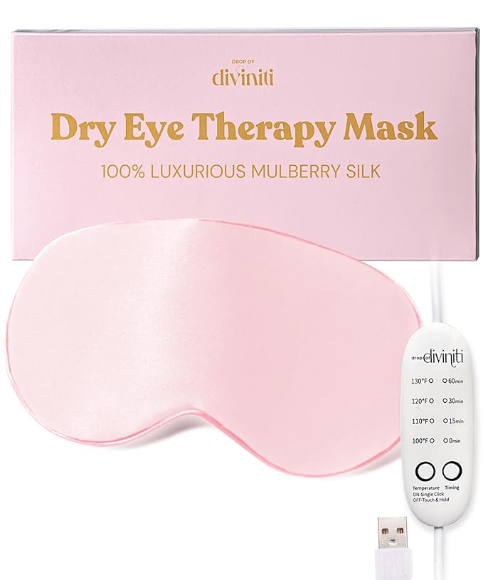 Heated Eye Mask for Dry Eye Relief - Stye Eye Treatment, Sinus Eyemask, Electric Eye Mask for Dry Eyes Moist Heat, Dry Eye Masks with Moist Heat Warming Compress Eye Mask - Warm Compress - DiviniTi