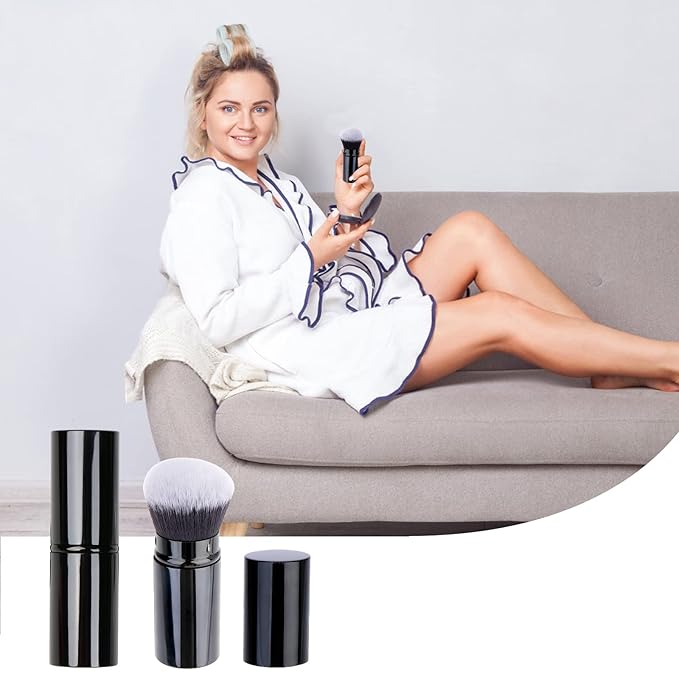 UNIMEIX Makeup Brush Sunscreen Applicator Retractable Kabuki Blush Brush Foundation Brush for Liquid Makeup, Bronzer, Cream or Powder