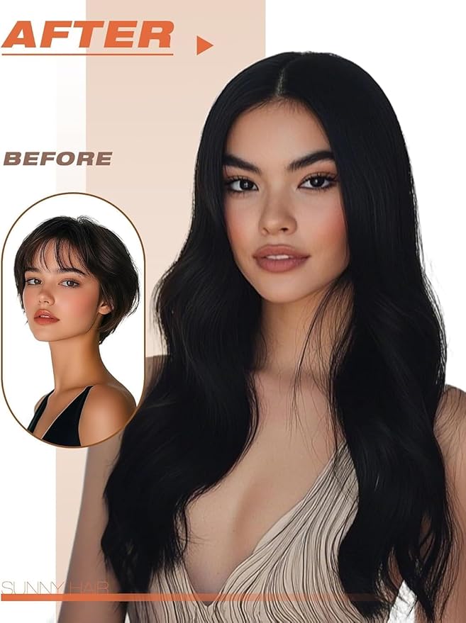 Sunny Hair Tape in Hair Extensions Human Hair 20inch Hair Extensions Real Human Hair Tape in Extensions for Women Jet Black Invisible Remy Hair Natural Straight Skin Weft Double Sided Tapes 20Pcs 50g