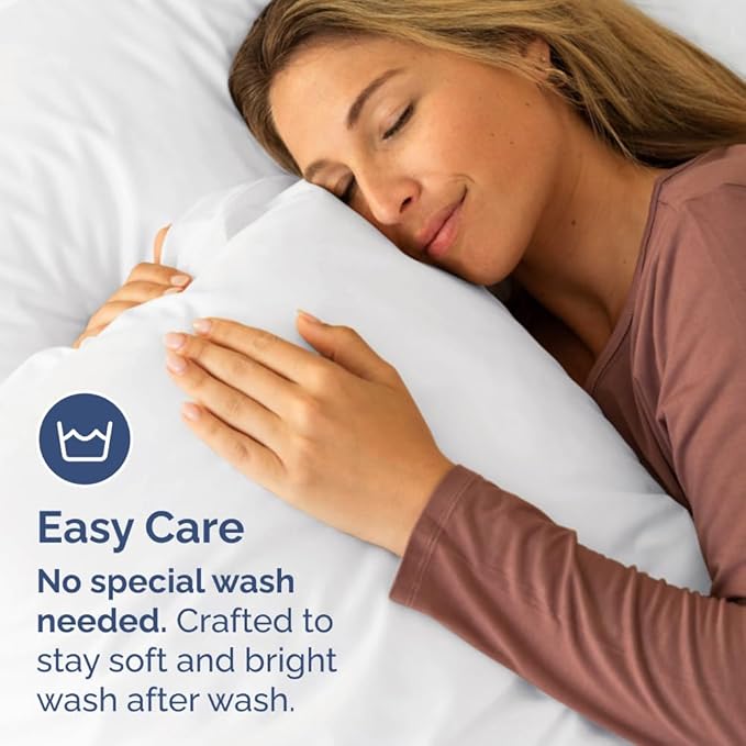Queen Pillow Cases - 4 Pack - Super Soft Pillowcase Covers - Envelope Enclosure - Hotel Quality Pillow Protectors - Wrinkle Free, Fade, Shrink & Stain Resistant - Machine Washable - 20" x 30" (White)