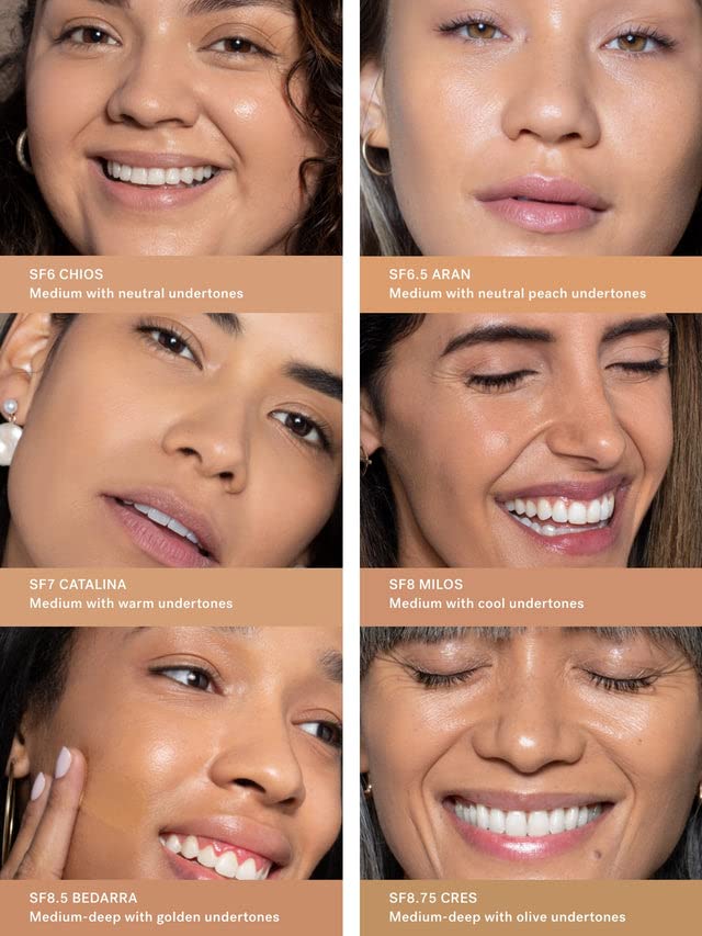 ILIA - True Skin Serum Foundation | Non-comedogenic, Cruelty-Free, Vegan, Weightless Feel, Buildable Coverage, Safe For Sensitive Skin (Aran SF6.5)