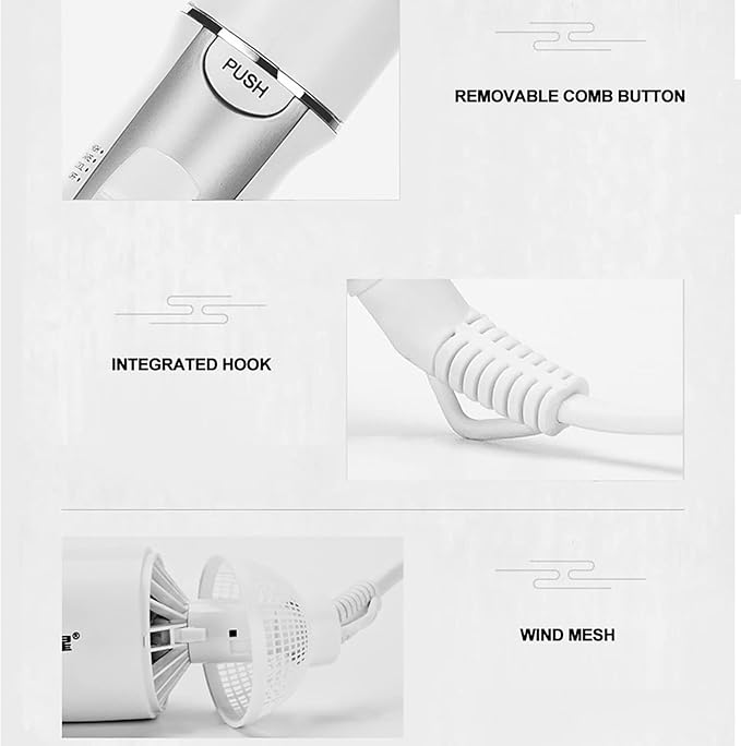 ZJchao 2 in 1 Hair Dryer Brush, Negative Ion Anti-frizz Hot Air Brush Blower, Professional Electric Household Hair Curling Comb, Protable Hair Dryer Comb Machine