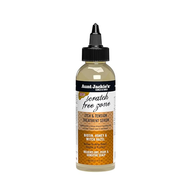 Aunt Jackie's Braid + Twist Collection Scratch Free Zone & Scent-Sational – With Witch Hazel, Biotin, and Honey – 4 fl oz (2 Products)