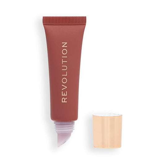 Revolution Beauty, Juicy Peptide Lip Balm, Hydrating & Plumping Lip Balm with Sheer Color, Infused with Vitamin E & Peptides, Nude Latte, 0.27 Fl. Oz