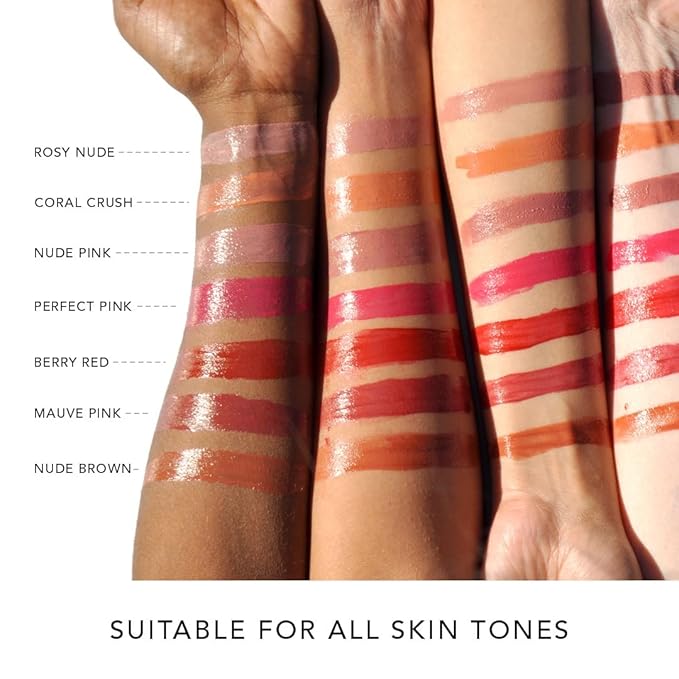 Oh-So-Luxe Liquid Tinted Lip Balm, Hydrating & Nourishing Tinted Lip Oil for dry dark lips, results in Soft & Glowing Lips, Moisturizing, Non-Sticky Nude Pink Shade - 0.10 Fl Oz - RAS LUXURY OILS