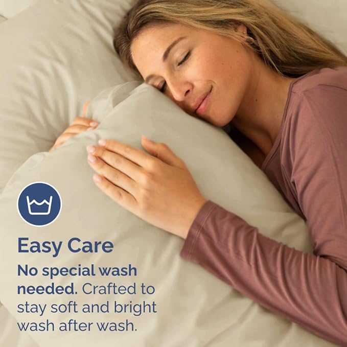 Queen Pillow Cases Set of 8 - Ultra Soft Hotel Quality Pillowcase Covers - Comfy & Wrinkle Free - Shrink, Stain and Fade Resistant - Easy-Care, Machine Washable Pillow Protectors - 8 Pcs Set - Cream