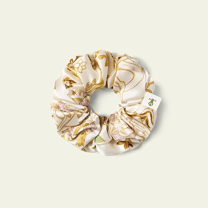 LILYSILK Silk Hair Scrunchies Ties for Frizz & Breakage Prevention 100% Mulberry No Damage Elastic Ponytail Holders, Capricornus