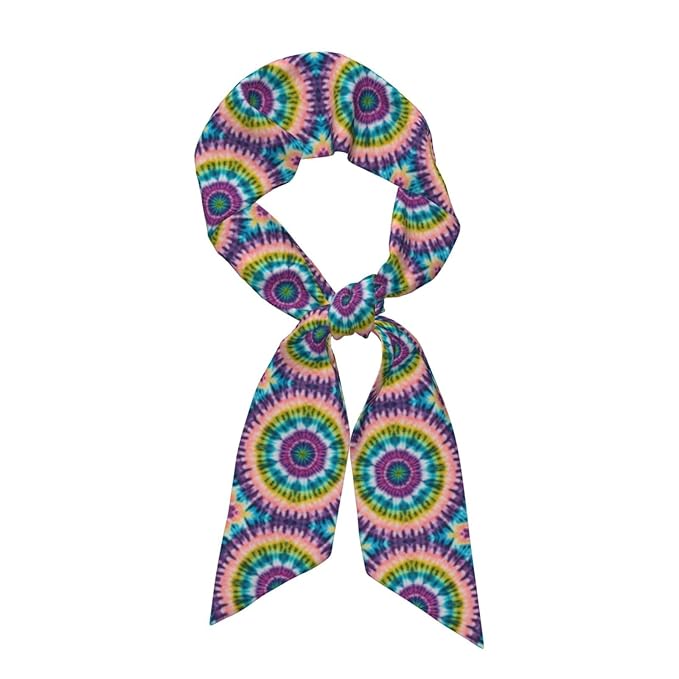 Headband Head Hairband for Women Girls Lady, Fashion Multi Style Neck Scarf Running Workout Sweat Band Headbands NecHairband Neck Sash Hair Decor, Colorful Tie Dye Art