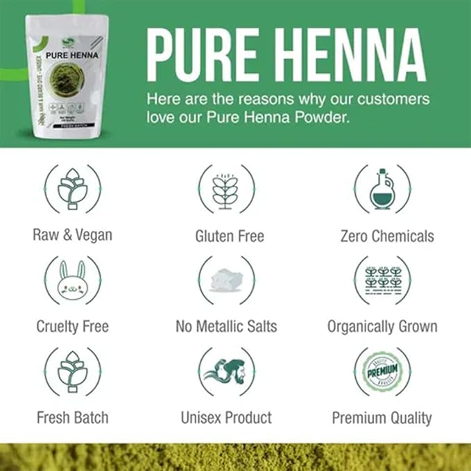 100 Grams - 100% Pure Henna Powder For Hair Dye - Red Henna Hair Color, Best Red Henna For Hair - The Henna Guys