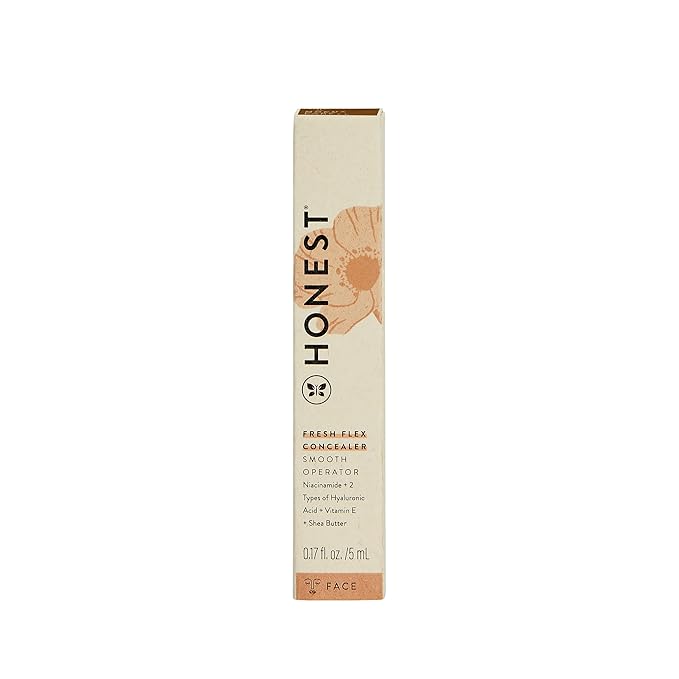 Honest Beauty Fresh Flex Concealer with Niacinamide + Vitamin E + Hyaluronic Acid | Vegan + Cruelty free | Mocha, 0.17 fl oz