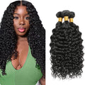 Curly Bundles Human Hair Natural Black Kinky Curly Bundle Niegmeag Brazilian Virgin Soft and Silky Remy Hair 3 Bundles 14 16 18 Inch Double Weft Color 1B Bundle Hair Weave