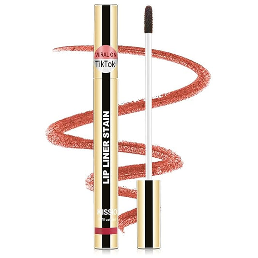 KISSIO Lip Liner Stain,Peel Off Lip Liner,Transfer Proof,Long Lasting and Waterproof,Lips Tint Tattoo,Natural Makeup Stain,Matte Finish,Gray pink
