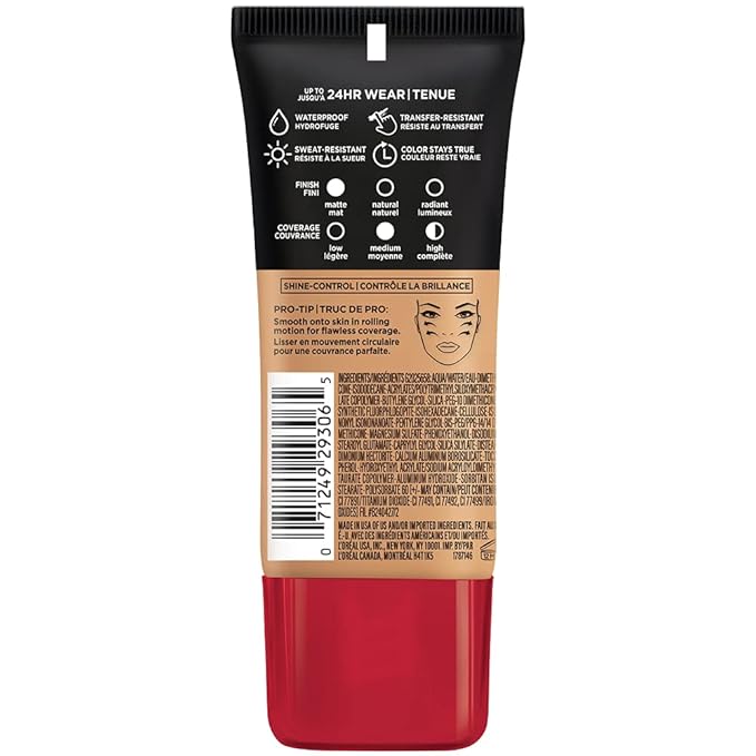 L'Oreal Paris Cosmetics Makeup Infallible Pro-Matte Liquid Longwear Foundation, Fresh Beige, 1 fl oz