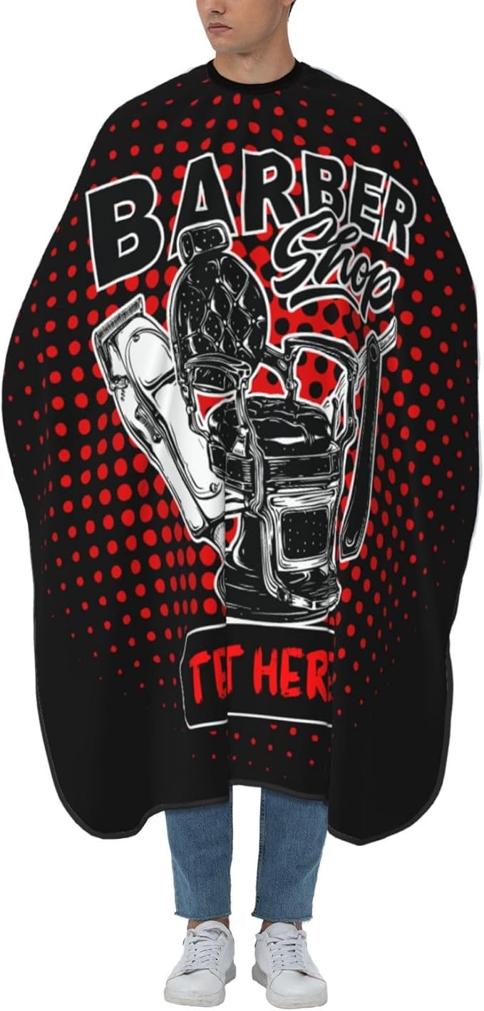 Custom Barber Cape for Men Personalized Professional Hair Cutting Cape with Text for Home Salon Barbershop
