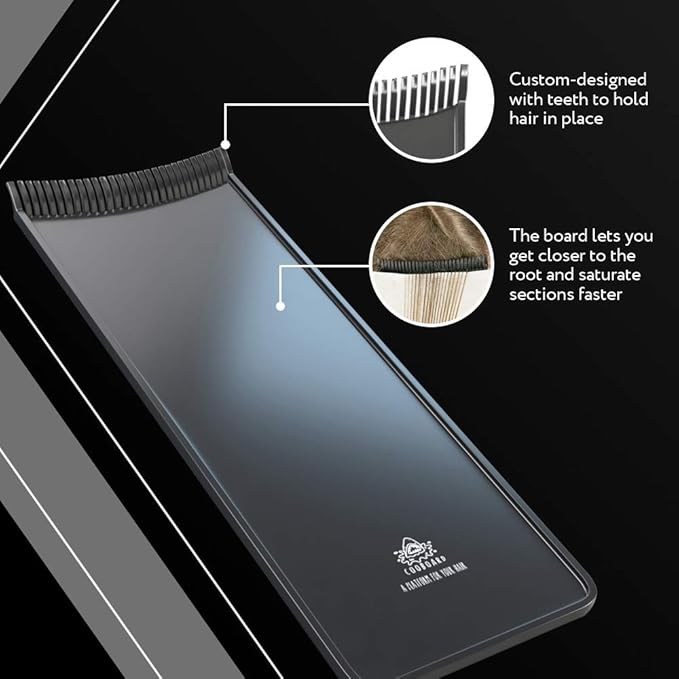 Authentic Cooboard Balayage Board with Teeth | Original Highlighting Paddle from The Maker of Cooboard Hair Highlighting Kit | Easy to Clean, Sturdy, Lightweight (Cooboard Red)
