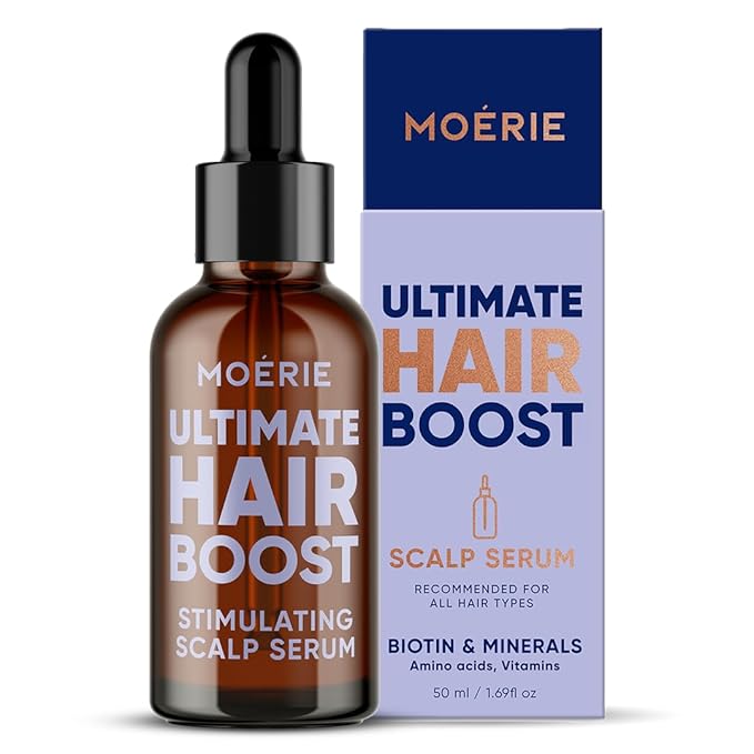 MOERIE Ultimate Hair Growth Serum for Natural Hair Regrowth & Thickening - Anti Thinning & Hair Loss Treatment for Women - Rapid Hair Growth Products - Scalp Oil Alternative - 1.69 fl oz / 50 ml