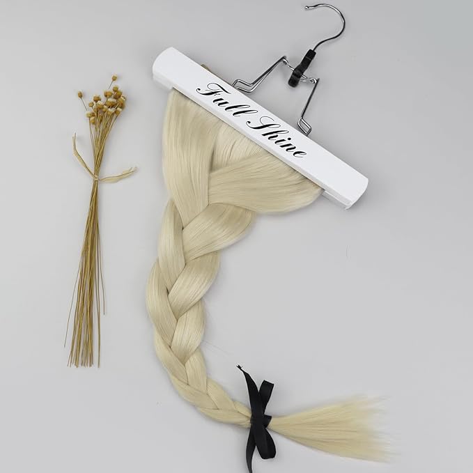 Full Shine Human Hair Extensions Clip ins Blonde Hair Extensions Real Human Hair Blonde Clip in Hair Extension Natural Straight With Lace Weft 12 Inch for Short Hair Softness 3 Pcs 60 Grams