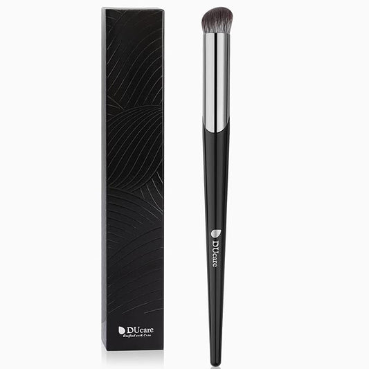 DUcare Concealer Brush Under Eye, Angled Small Nose Contour Brush, Mini Thin Slanted Foundation Dark Circles Puffiness, Puffy Face Eyebrow Eyes, Liquid Cream Blending