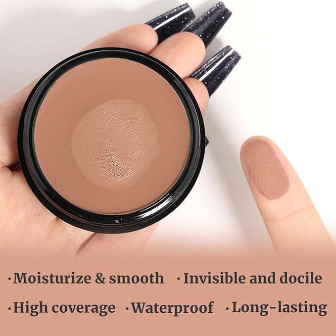 Kaely Color Correcting Concealer,Cream Pot Concealer Full Coverage,under Eye Concealer Palette for Conceals Dark Circles,Waterproof Foundation Face Makeup,06 Light Coffee