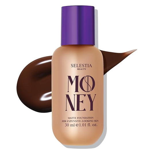 Matte Foundation Money - Long-Lasting Makeup Foundation with Flawless & Buildable Coverage - Liquid Foundation for All Skin Types (Truffle)