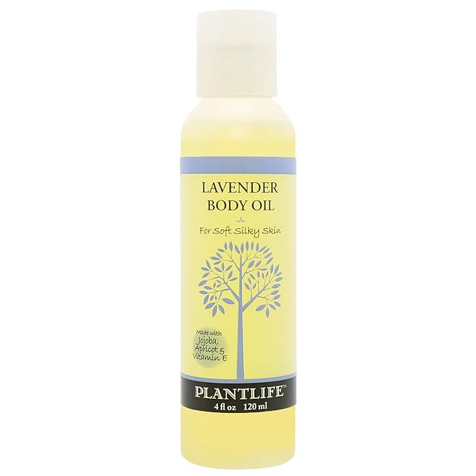 Plantlife Lavender Body Oil - Moisturizing Natural Body Oil for All Skin Types - Nourishing Dry Skin and Making It Feel Soft and Silky for Women & Men - Bath, Body & Massage Oil - 4oz